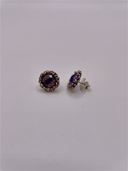 Orecchini Daniela De Marchi Donna Reginetta in Ottone Ametista OR1060 OVI - OR1060 OVI